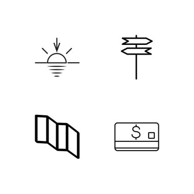 basit Seviyelendirilmiş Icons set seyahat