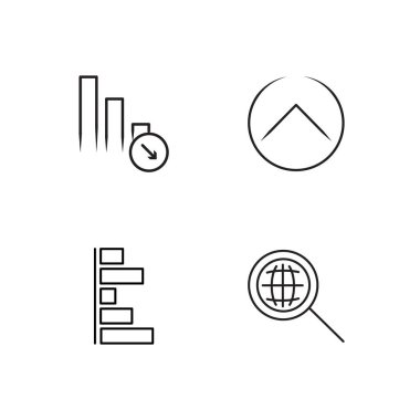 Pazarlama basit Seviyelendirilmiş Icons set