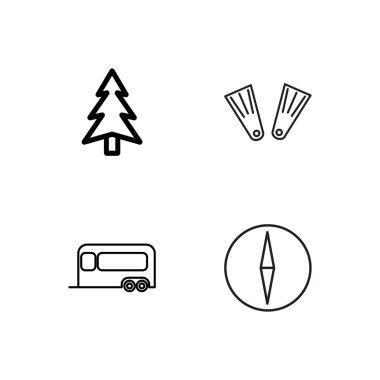 basit Seviyelendirilmiş Icons set seyahat