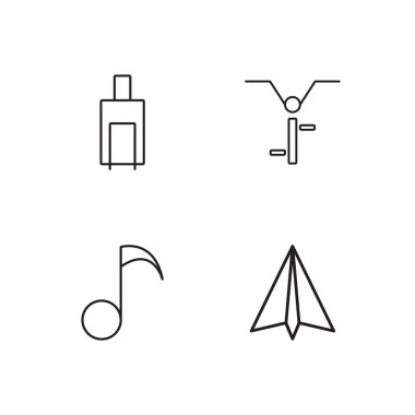 basit Seviyelendirilmiş Icons set seyahat