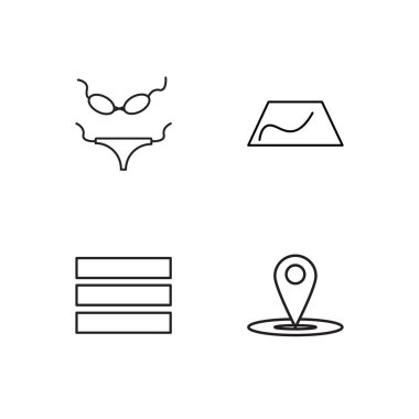 basit Seviyelendirilmiş Icons set seyahat