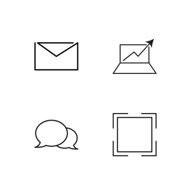 Pazarlama basit Seviyelendirilmiş Icons set