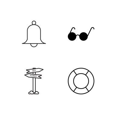 basit Seviyelendirilmiş Icons set seyahat