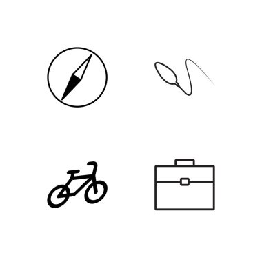 basit Seviyelendirilmiş Icons set seyahat