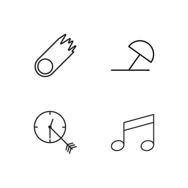 basit Seviyelendirilmiş Icons set seyahat