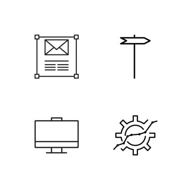 Pazarlama basit Seviyelendirilmiş Icons set