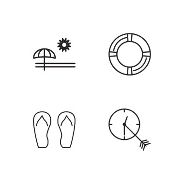 basit Seviyelendirilmiş Icons set seyahat