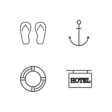 basit Seviyelendirilmiş Icons set seyahat