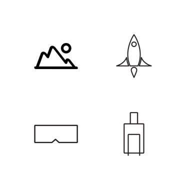 basit Seviyelendirilmiş Icons set seyahat