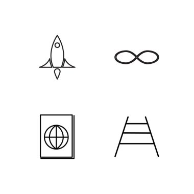 basit Seviyelendirilmiş Icons set seyahat