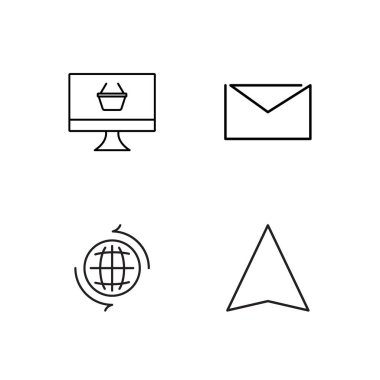 Pazarlama basit Seviyelendirilmiş Icons set