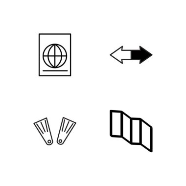 basit Seviyelendirilmiş Icons set seyahat