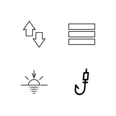 basit Seviyelendirilmiş Icons set seyahat