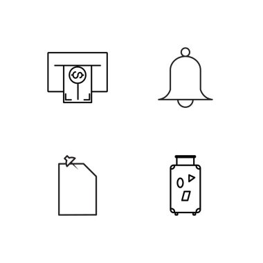 basit Seviyelendirilmiş Icons set seyahat