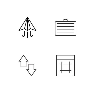 basit Seviyelendirilmiş Icons set seyahat