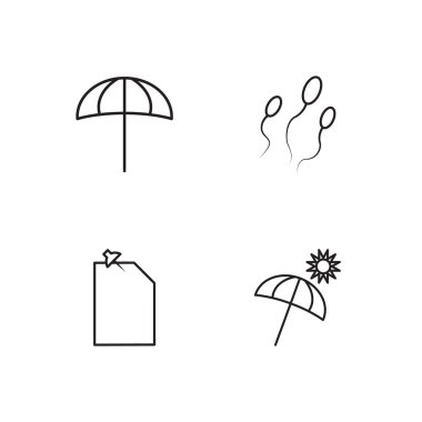 basit Seviyelendirilmiş Icons set seyahat