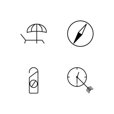 basit Seviyelendirilmiş Icons set seyahat