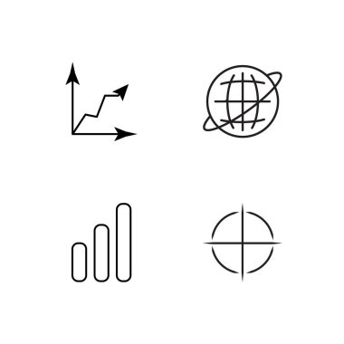 Pazarlama basit Seviyelendirilmiş Icons set