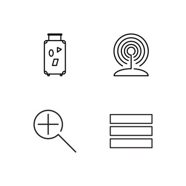 basit Seviyelendirilmiş Icons set seyahat