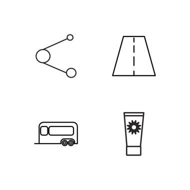 basit Seviyelendirilmiş Icons set seyahat