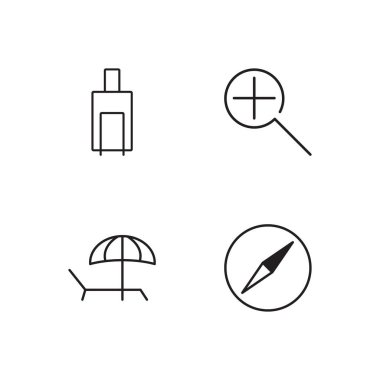 basit Seviyelendirilmiş Icons set seyahat