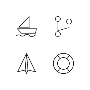 basit Seviyelendirilmiş Icons set seyahat