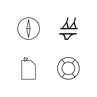 basit Seviyelendirilmiş Icons set seyahat