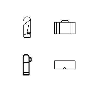 basit Seviyelendirilmiş Icons set seyahat