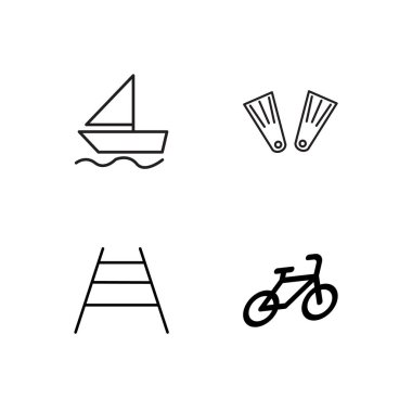 basit Seviyelendirilmiş Icons set seyahat