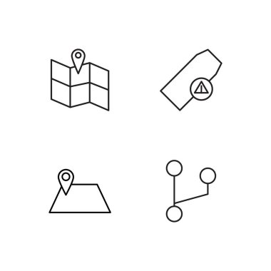 basit Seviyelendirilmiş Icons set seyahat