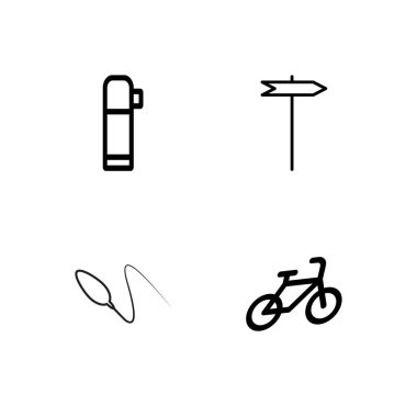 basit Seviyelendirilmiş Icons set seyahat