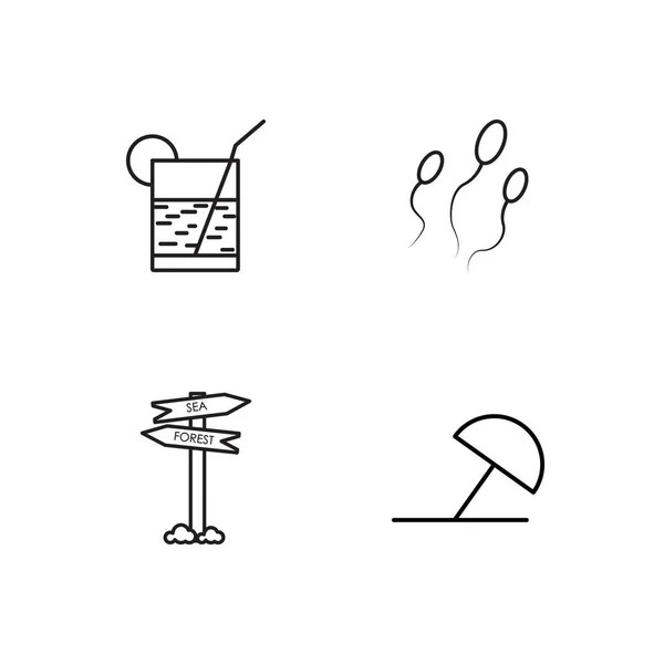 basit Seviyelendirilmiş Icons set seyahat