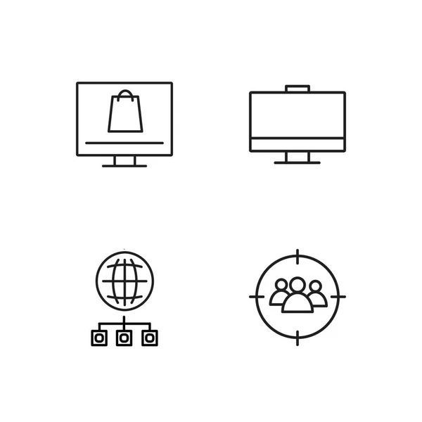 Pazarlama basit Seviyelendirilmiş Icons set