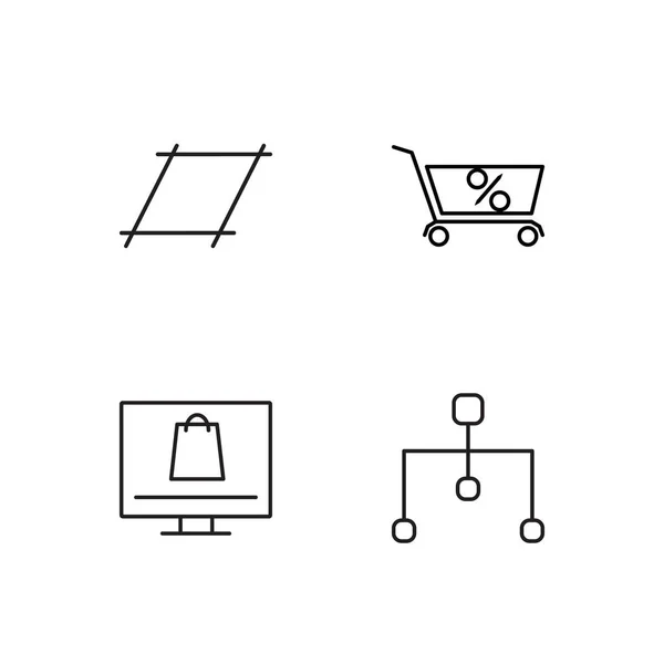 Pazarlama basit Seviyelendirilmiş Icons set