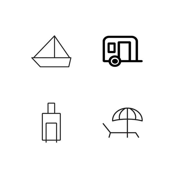 basit Seviyelendirilmiş Icons set seyahat