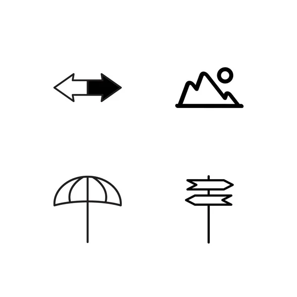 basit Seviyelendirilmiş Icons set seyahat