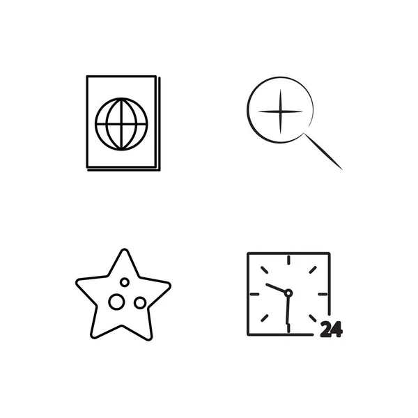 basit Seviyelendirilmiş Icons set seyahat