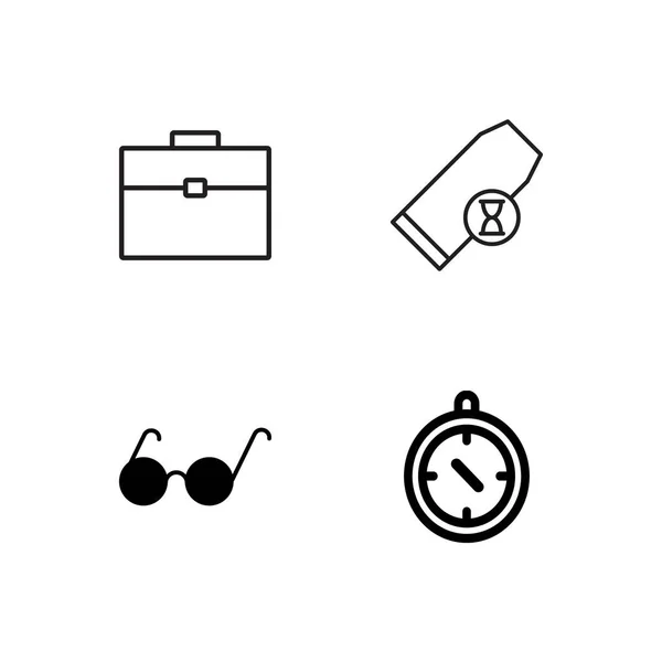 Travel simple outlined icons set — Stock Vector