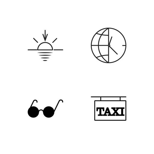 basit Seviyelendirilmiş Icons set seyahat