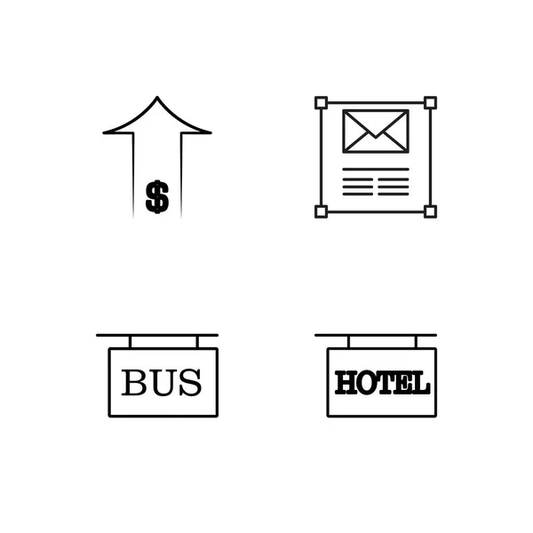 Marketing simple icônes esquissées ensemble — Image vectorielle
