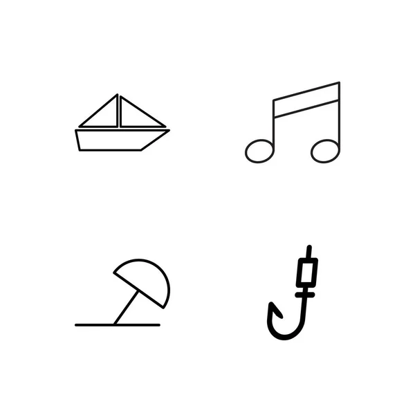 basit Seviyelendirilmiş Icons set seyahat