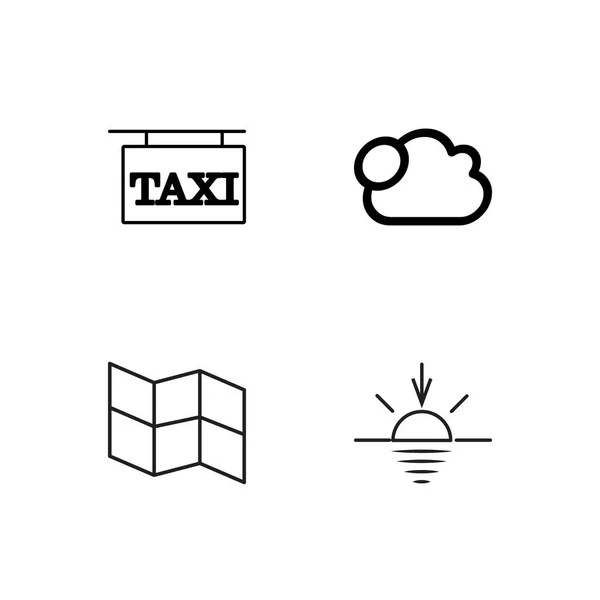basit Seviyelendirilmiş Icons set seyahat