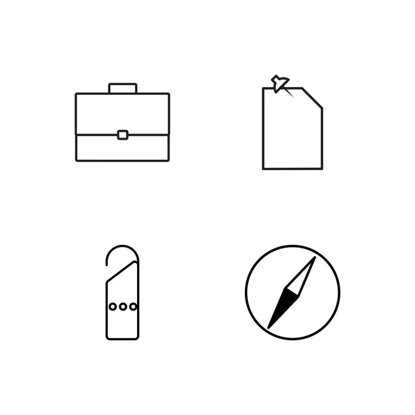 Viaje simple bosquejado iconos conjunto — Archivo Imágenes Vectoriales