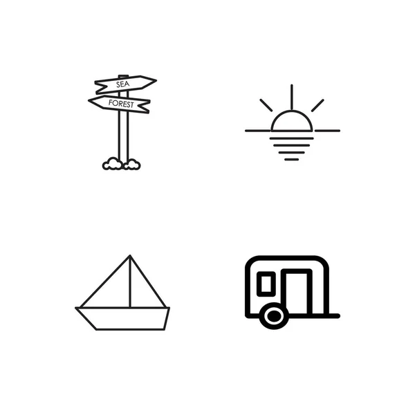 basit Seviyelendirilmiş Icons set seyahat