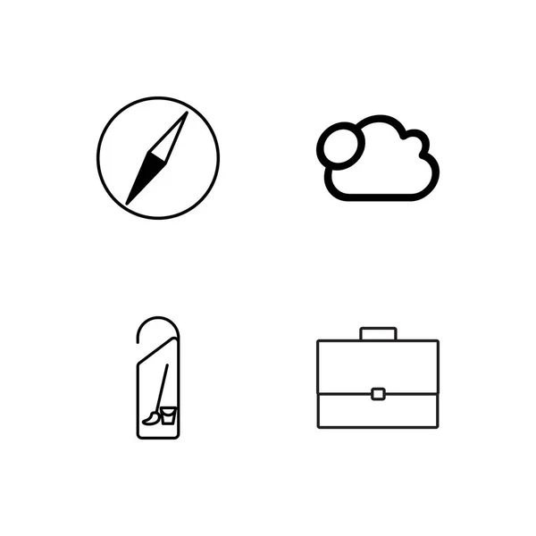 Travel simple outlined icons set — Stock Vector