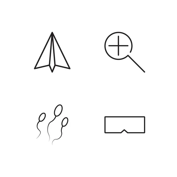 Travel simple outlined icons set — Stock Vector