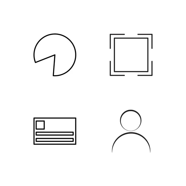 Comercialización simple bosquejado iconos conjunto — Vector de stock
