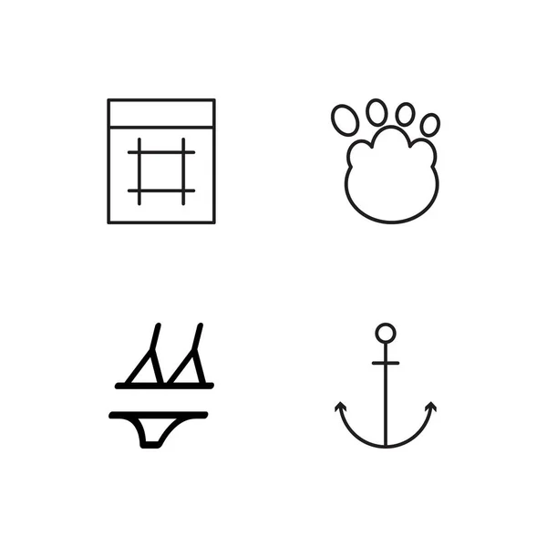 basit Seviyelendirilmiş Icons set seyahat