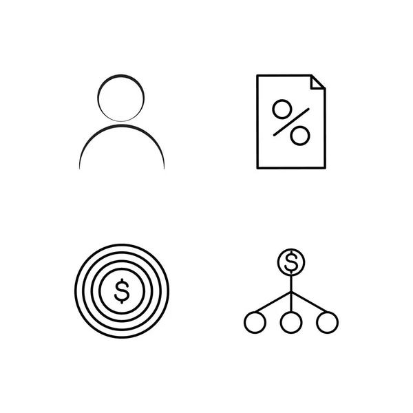 Comercialización simple bosquejado iconos conjunto — Archivo Imágenes Vectoriales