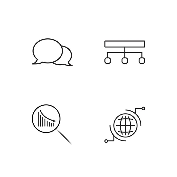 Pazarlama basit Seviyelendirilmiş Icons set